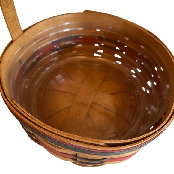 Longaberger Criso Collab Handwoven Pie Basket w/ Handle 1992 Collectible Vintage - Picture 5 of 5